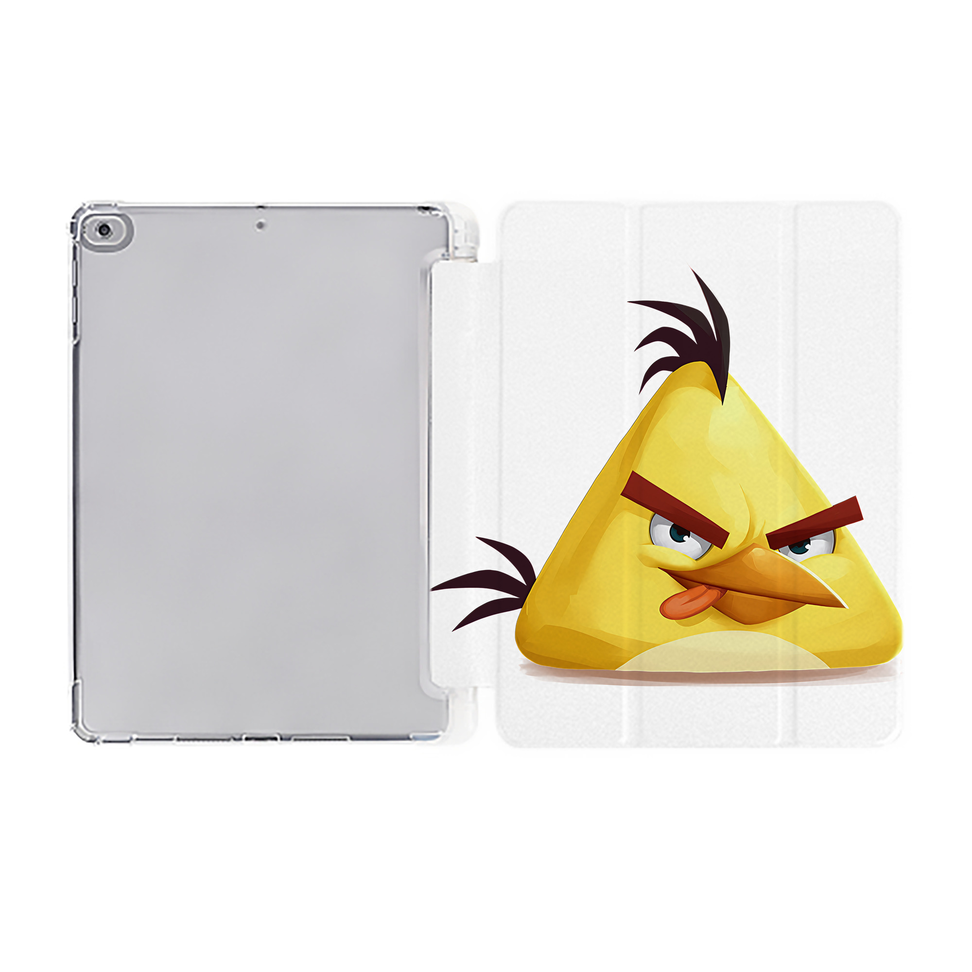 （画像用） Angry Birds アングリーバード IPad ケース ペン収納付き 三つ折りスタンド PUレザー×シリコン 対応機種9.5/10.5/10.9インチ